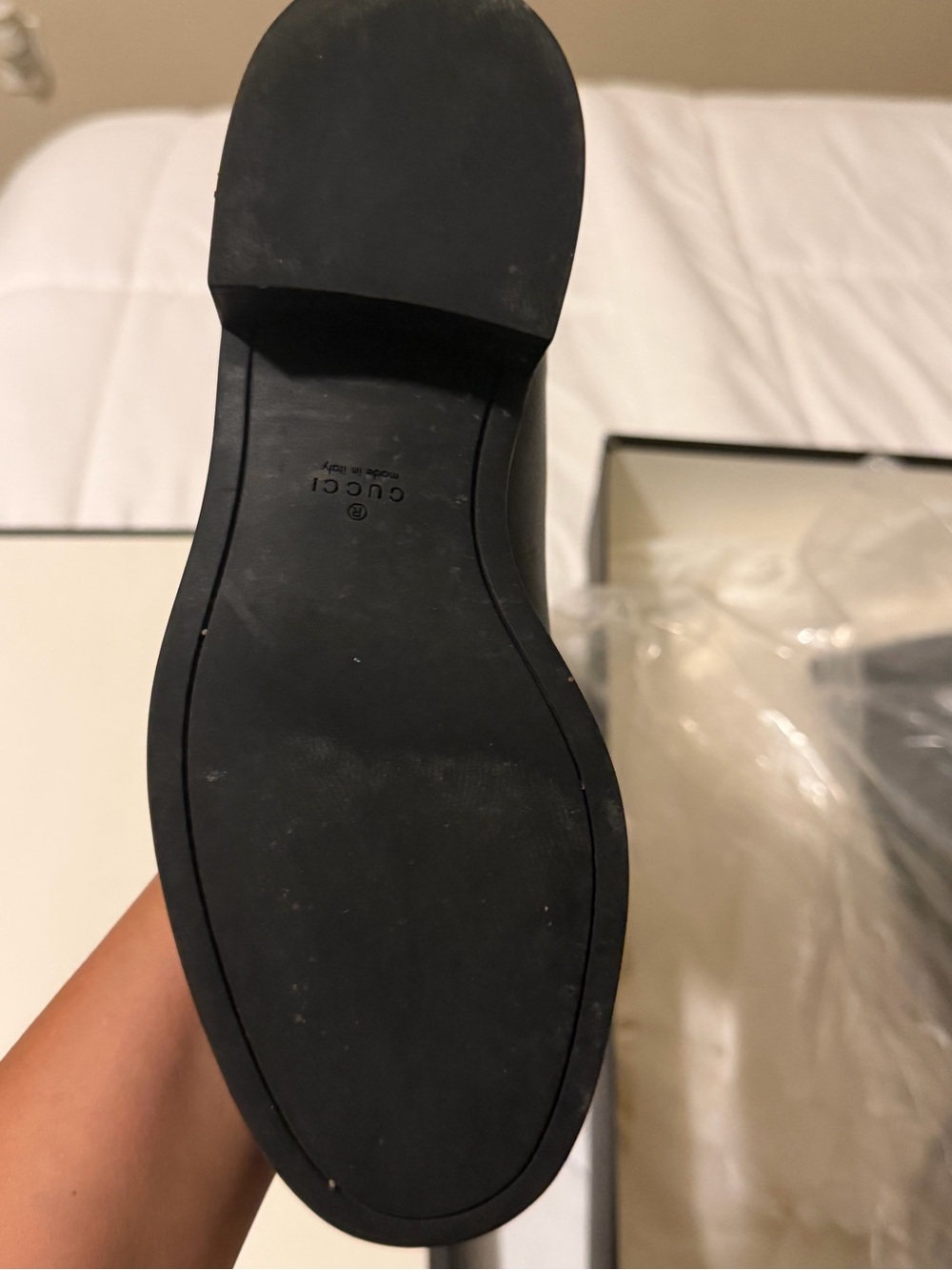 Gucci Black womens Leather Oxford Dress Shoe